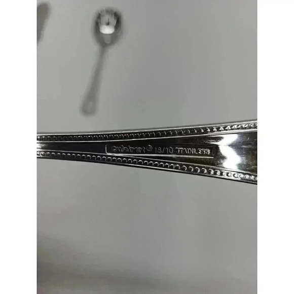 Cuisinart Tuscan Bead Flatware 18/10 Serving Fork, Sugar Spoon, Butter Knife - Picture 3 of 3